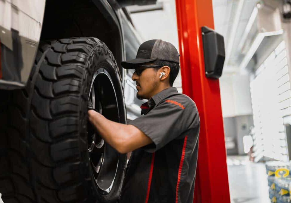 patterson nissan service changing tire
